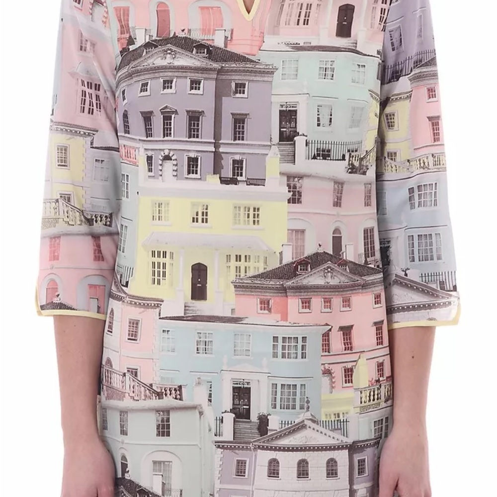 Ted Baker Pastel Multi-Print Long Sleeve Shift Dress - Picture 4 of 16